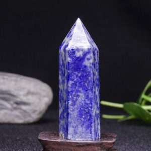 Shop Lapis Lazuli Points & Wands! Lapis Lazuli Tower/Lazuli Decoration/Blue Energy Stone Ornaments/Healing stone of Lazuli/Feng Shui-20*23*65mm 55g#2010 | Natural genuine stones & crystals in various shapes & sizes. Buy raw cut, tumbled, or polished gemstones for making jewelry or crystal healing energy vibration raising reiki stones. #crystals #gemstones #crystalhealing #crystalsandgemstones #energyhealing #affiliate #ad