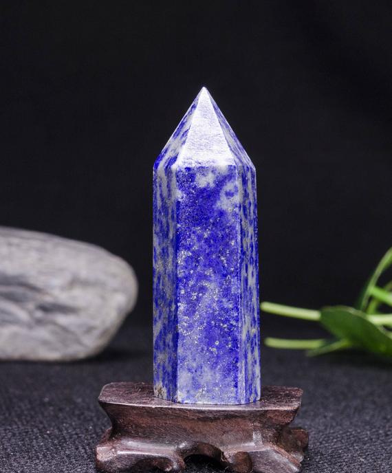 Lapis Lazuli Tower/lazuli Decoration/blue Energy Stone Ornaments/healing Stone Of Lazuli/feng Shui-20*23*65mm 55g#2010