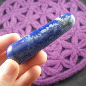 Lapis Lazuli Wand Crystal high quality dark bright blue pyrite gold polished tapered rounded ends altar tool Massage wand | Natural genuine stones & crystals in various shapes & sizes. Buy raw cut, tumbled, or polished gemstones for making jewelry or crystal healing energy vibration raising reiki stones. #crystals #gemstones #crystalhealing #crystalsandgemstones #energyhealing #affiliate #ad