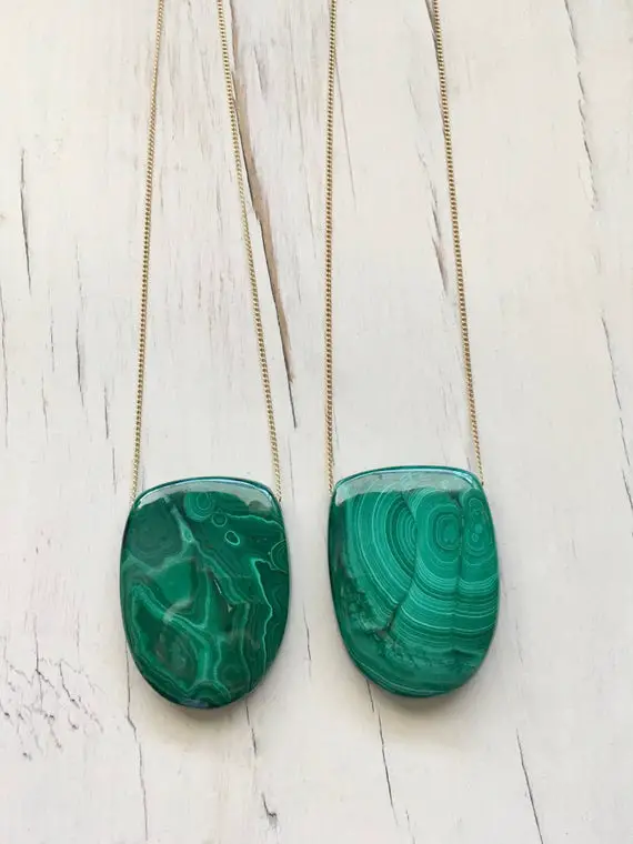 Malachite Necklace Malachite Jewelry Pendant Necklace Gemstone Jewelry