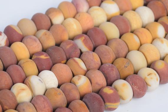 Genuine Natural Matte Mookaite Loose Beads Rondelle Shape 6x4mm 8x5mm