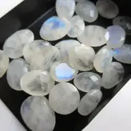 Loose Gemstone AAA Smooth Natural Grey Moonstone Oval Cabochon Lot Weight- 91 CTS 5 Pieces Grey Moonstone Cabochons Size- 20x15 MM