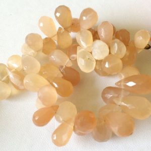 Shop Moonstone Necklaces! 6x8mm – 7x12mm Peach Moonstone Faceted Tear Drop Beads, Peach Moonstone Faceted Tear Drop, 20 Pcs Peach Moonstone For Jewelry | Natural genuine Moonstone necklaces. Buy crystal jewelry, handmade handcrafted artisan jewelry for women.  Unique handmade gift ideas. #jewelry #beadednecklaces #beadedjewelry #gift #shopping #handmadejewelry #fashion #style #product #necklaces #affiliate #ad