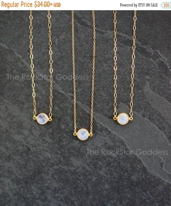 Moonstone Necklace, Gold Moonstone Necklace, Moonstone, Moonstone Jewelry, Gold Moonstone Jewelry, Rainbow Moonstone, June Birthstone