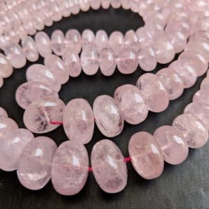 Shop Morganite Necklaces! 5.5-13mm Morganite Plain Rondelle Beads, Natural Morganite For Jewelry,  Morganite Plain Beads For Jewelry (4.5IN To 9IN Options) – PAG11 | Natural genuine Morganite necklaces. Buy crystal jewelry, handmade handcrafted artisan jewelry for women.  Unique handmade gift ideas. #jewelry #beadednecklaces #beadedjewelry #gift #shopping #handmadejewelry #fashion #style #product #necklaces #affiliate #ad