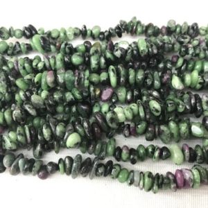 Shop Ruby Zoisite Chip & Nugget Beads! Natural Ruby Zoisite 5-8mm Chips Genuine Gemstone Loose Nugget Beads 34 inch Jewelry Supply Bracelet Necklace Material Support Wholesale | Natural genuine chip Ruby Zoisite beads for beading and jewelry making.  #jewelry #beads #beadedjewelry #diyjewelry #jewelrymaking #beadstore #beading #affiliate #ad