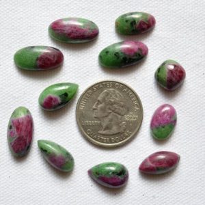 Shop Ruby Zoisite Cabochons! Natural Ruby Zoisite Gemstone, Ruby Zoisite Cabochons, Loose Gemstone For Jewelry, Mix Shape Gemstone 5 Pieces Lot, 8x12mm – 13x18mm#AR1188 | Natural genuine stones & crystals in various shapes & sizes. Buy raw cut, tumbled, or polished gemstones for making jewelry or crystal healing energy vibration raising reiki stones. #crystals #gemstones #crystalhealing #crystalsandgemstones #energyhealing #affiliate #ad