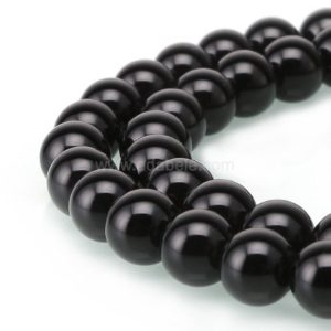 Shop Obsidian Beads! U Pick 1 Strand/15" Natural Black Obsidian Healing Gemstone 4mm 6mm 8mm 10mm Round Stone Bead for Earrings Bracelet Necklace Jewelry Making | Natural genuine beads Obsidian beads for beading and jewelry making.  #jewelry #beads #beadedjewelry #diyjewelry #jewelrymaking #beadstore #beading #affiliate #ad