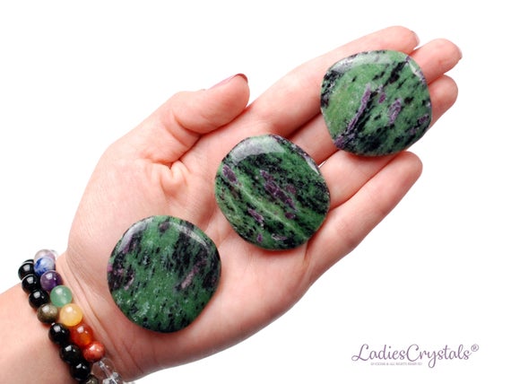 Ruby In Zoisite Palm Stone, Ruby Zoisite, Ruby, Palm Stones, Stones, Crystals, Rocks, Gifts, Gemstones, Gems, Zodiac Crystals, Healing