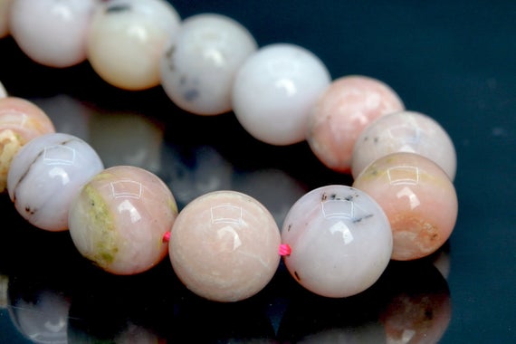 12mm Light Pink Opal Beads Peru Grade A+ Genuine Natural Gemstone Half Strand Round Loose Beads 7.5" Bulk Lot Options (108846h-2796)