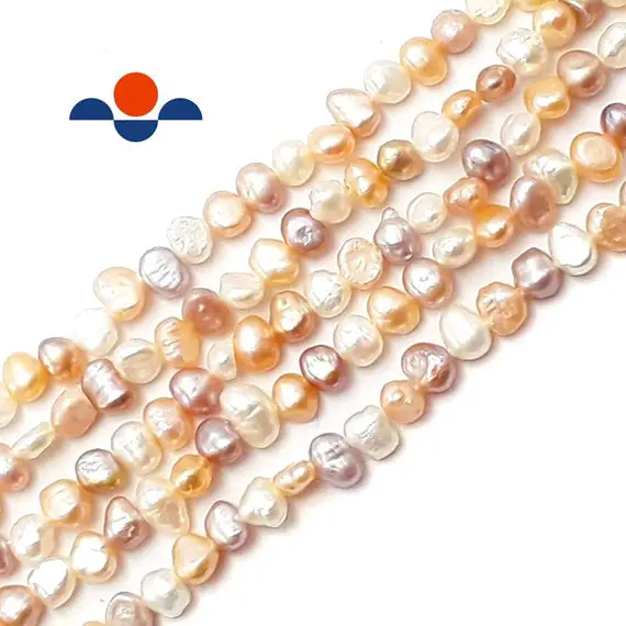Multi Fresh Water Pearl Center Drill Nugget Beads 4mm 6mm 8mm 10mm 14" Strand