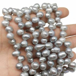 Shop Freshwater Pearls! 6-7mm Freshwater Pearl Beads, Gray Pearl Beads, Pearl Jewelry | Natural genuine beads Pearl beads for beading and jewelry making.  #jewelry #beads #beadedjewelry #diyjewelry #jewelrymaking #beadstore #beading #affiliate #ad