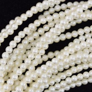 Shop Pearl Beads! White Shell Pearl Round Beads Gemstone 15.5" Strand 3mm 4mm 6mm 8mm 10mm 12mm | Natural genuine beads Pearl beads for beading and jewelry making.  #jewelry #beads #beadedjewelry #diyjewelry #jewelrymaking #beadstore #beading #affiliate #ad