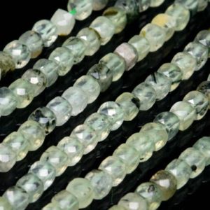 Shop Prehnite Bead Shapes! Genuine Natural Prehnite Loose Beads Grade AA Faceted Cube Shape 3-4mm | Natural genuine other-shape Prehnite beads for beading and jewelry making.  #jewelry #beads #beadedjewelry #diyjewelry #jewelrymaking #beadstore #beading #affiliate #ad