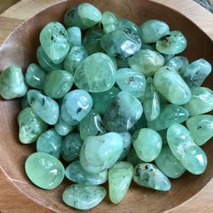 Shop Prehnite Stones & Crystals! Green Prehnite Tumbled Stone | Love Lucid Dreaming Unconditional Love Healing Crystal | Natural genuine stones & crystals in various shapes & sizes. Buy raw cut, tumbled, or polished gemstones for making jewelry or crystal healing energy vibration raising reiki stones. #crystals #gemstones #crystalhealing #crystalsandgemstones #energyhealing #affiliate #ad