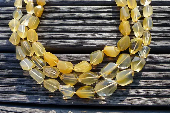 Yellow Hematoid Quartz 14-20mm Faceted Beads (etb00709)