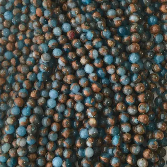 Blue Brown Quartz Blue Beads Blue Color Beads, 8mm Beads Aqua Beads Gemstone Beads Beads For Jewelry Making Blue Gemstone Blue And Brown