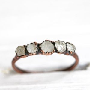Raw Crystal Ring – Multi Stone Ring Stacker – Minimalist Stacker | Natural genuine Gemstone rings, simple unique handcrafted gemstone rings. #rings #jewelry #shopping #gift #handmade #fashion #style #affiliate #ad