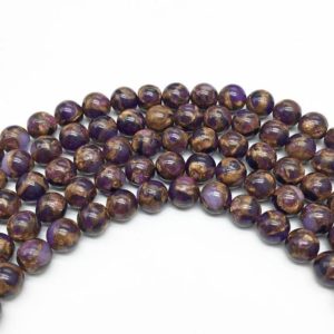 Shop Quartz Crystal Round Beads! 8mm Purple Mosaic Quartz Beads, Round Gemstone Beads, Wholesale Beads | Natural genuine round Quartz beads for beading and jewelry making.  #jewelry #beads #beadedjewelry #diyjewelry #jewelrymaking #beadstore #beading #affiliate #ad