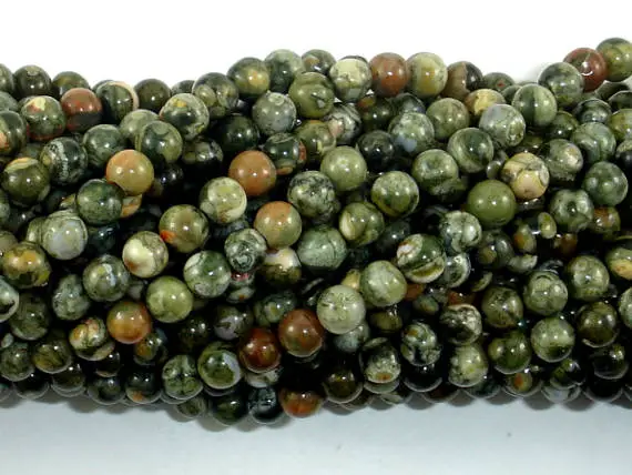 Rhyolite Beads, 4mm (4.6mm), Round, 15.5 Inch, Full Strand, Approx. 88 Beads, Hole 0.8mm, A Quality (387054013)