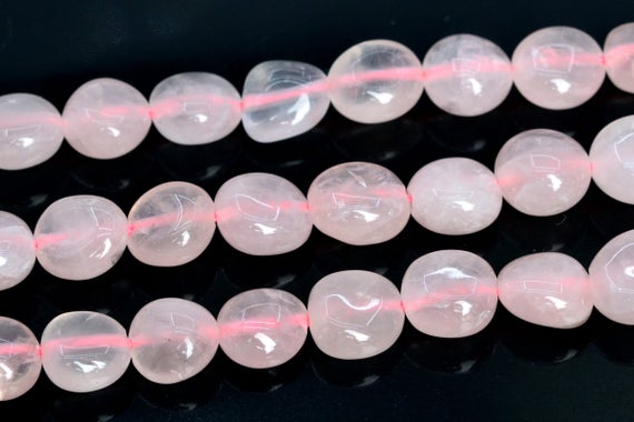 8-10mm Pink Rose Quartz Beads Pebble Nugget Grade Aaa Genuine Natural Gemstone Loose Beads 15.5" / 7.5" Bulk Lot Options (108531)