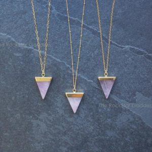 Gold Rose Quartz Necklace /  Rose Quartz Necklace / Gold Rose Quartz Pendant / Gold Rose Quartz Jewelry | Natural genuine Rose Quartz pendants. Buy crystal jewelry, handmade handcrafted artisan jewelry for women.  Unique handmade gift ideas. #jewelry #beadedpendants #beadedjewelry #gift #shopping #handmadejewelry #fashion #style #product #pendants #affiliate #ad