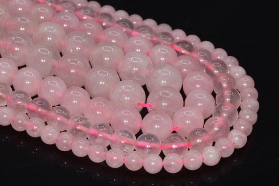 Rose Quartz Loose Beads Grade A Round Shape 6-7mm 8-9mm 10mm 15mm