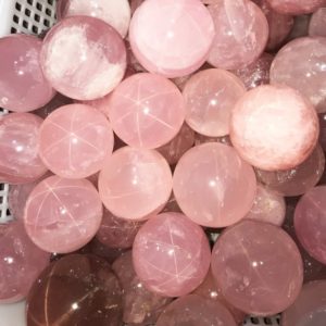 Shop Rose Quartz Shapes! Best Star Rose Quartz Polished Sphere/Pink Crystal Ball Bead/Rose Crystal/Love Stone/Meditation/Chakra/Reiki/Lucky Stone-50mm-70mm | Natural genuine stones & crystals in various shapes & sizes. Buy raw cut, tumbled, or polished gemstones for making jewelry or crystal healing energy vibration raising reiki stones. #crystals #gemstones #crystalhealing #crystalsandgemstones #energyhealing #affiliate #ad