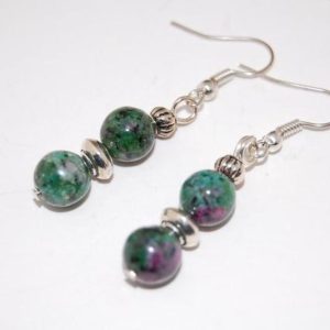 Shop Ruby Zoisite Jewelry! Ruby Zoisite Earrings,Ruby Zoisite Beaded Earrings,Mala Beads,Drop Earrings,Woman,Dangle Earings,Boho Jewelry,Gift For Her | Natural genuine Ruby Zoisite jewelry. Buy crystal jewelry, handmade handcrafted artisan jewelry for women.  Unique handmade gift ideas. #jewelry #beadedjewelry #beadedjewelry #gift #shopping #handmadejewelry #fashion #style #product #jewelry #affiliate #ad