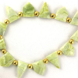 Shop Serpentine Bead Shapes! AAA+Quality 1 Strand Natural Serpentine Triangle And Pentagon Shape,Faceted,Strand,Serpentine Beads,Natural Serpentine,Best Price,Serpentine | Natural genuine other-shape Serpentine beads for beading and jewelry making.  #jewelry #beads #beadedjewelry #diyjewelry #jewelrymaking #beadstore #beading #affiliate #ad