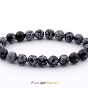 Shop Snowflake Obsidian Bracelets! 8mm Snowflake Obsidian Bracelet, Snowflake Obsidian Bracelets 8 Mm, Snowflake Obsidian Bracelets, Snowflake Obsidian Bracelet, Snowflake | Natural genuine Snowflake Obsidian bracelets. Buy crystal jewelry, handmade handcrafted artisan jewelry for women.  Unique handmade gift ideas. #jewelry #beadedbracelets #beadedjewelry #gift #shopping #handmadejewelry #fashion #style #product #bracelets #affiliate #ad