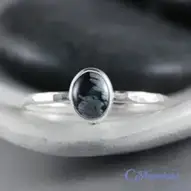Details about   AAA Snowflak Obsidian Gemstone 925 Sterling Silver Statement Ring Jewelry