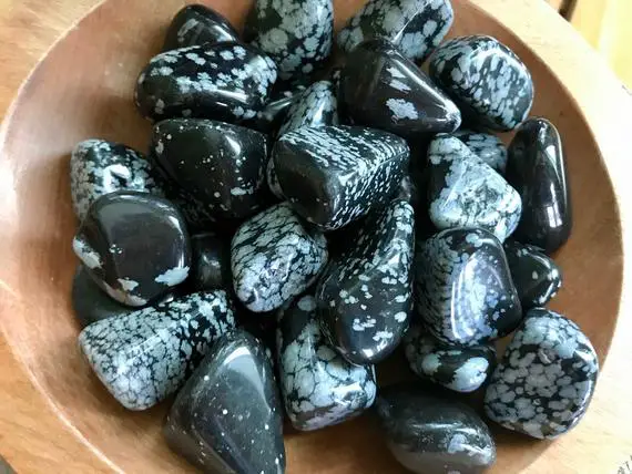 Snowflake Obsidian Tumbled Stone | Natural Gemstone Crystal