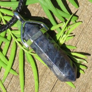 Shop Sodalite Necklaces! SODALITE Hexagonal Pointed Reiki Chakra Healing Stone Necklace! | Natural genuine Sodalite necklaces. Buy crystal jewelry, handmade handcrafted artisan jewelry for women.  Unique handmade gift ideas. #jewelry #beadednecklaces #beadedjewelry #gift #shopping #handmadejewelry #fashion #style #product #necklaces #affiliate #ad