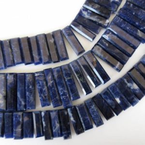 Shop Sodalite Bead Shapes! Natural Sodalite Long Baguette Shaped Step Cut Side Drilled Faceted Cabochon, Sodalite Briolette Beads, Sodalite Jewelry, GDS900 | Natural genuine other-shape Sodalite beads for beading and jewelry making.  #jewelry #beads #beadedjewelry #diyjewelry #jewelrymaking #beadstore #beading #affiliate #ad