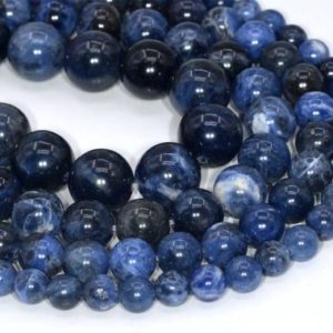 Shop Sodalite Beads! Genuine Natural Sodalite Loose Beads Round Shape 6mm 8mm 10-11mm 12mm 16mm | Natural genuine beads Sodalite beads for beading and jewelry making.  #jewelry #beads #beadedjewelry #diyjewelry #jewelrymaking #beadstore #beading #affiliate #ad