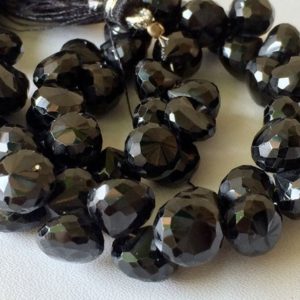 Shop Spinel Bead Shapes! 8mm Black Spinel Faceted Onion Beads, Black Spinel Onion Briolettes Beads, Black Spinel Beads For Jewelry (12Pcs To 48Pcs Options) | Natural genuine other-shape Spinel beads for beading and jewelry making.  #jewelry #beads #beadedjewelry #diyjewelry #jewelrymaking #beadstore #beading #affiliate #ad