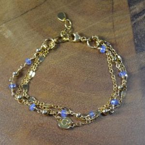Shop Tanzanite Bracelets! Tanzanite Multi-Strand Bracelet // December Birthstone // Gold Fill, Sterling Silver // 24th Anniversary Gift for Her // Layered Bracelet | Natural genuine Tanzanite bracelets. Buy crystal jewelry, handmade handcrafted artisan jewelry for women.  Unique handmade gift ideas. #jewelry #beadedbracelets #beadedjewelry #gift #shopping #handmadejewelry #fashion #style #product #bracelets #affiliate #ad