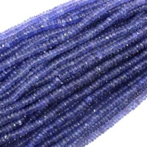 Shop Tanzanite Faceted Beads! December Birth Gemstone Sale , 16"Long Natural Blue Tanzanite Rondelle Faceted Beads, Size 4-5 MM Gems, Making Jewelry, Wholesale Price | Natural genuine faceted Tanzanite beads for beading and jewelry making.  #jewelry #beads #beadedjewelry #diyjewelry #jewelrymaking #beadstore #beading #affiliate #ad