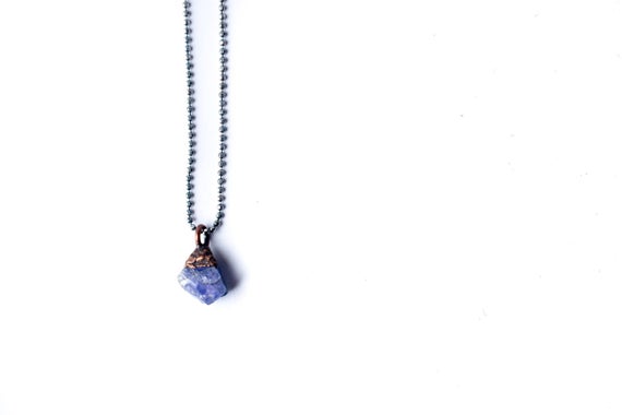 Raw Tanzanite Necklace | Tanzanite Necklace | Tanzanite Pendant | Raw Crystal Necklace | December Birthstone Necklace