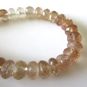 Shop Topaz Faceted Beads! Imperial Copper Topaz Faceted Rondelle Beads, Natural Imperial Topaz Loose, 8mm Brown Topaz Rondelles For Imperial Topaz Jewelry, GDS1107 | Natural genuine faceted Topaz beads for beading and jewelry making.  #jewelry #beads #beadedjewelry #diyjewelry #jewelrymaking #beadstore #beading #affiliate #ad
