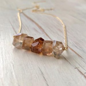 Shop Topaz Necklaces! Topaz Necklace Topaz Bar Necklace Topaz Jewelry Gemstone Jewelry November Birthstone | Natural genuine Topaz necklaces. Buy crystal jewelry, handmade handcrafted artisan jewelry for women.  Unique handmade gift ideas. #jewelry #beadednecklaces #beadedjewelry #gift #shopping #handmadejewelry #fashion #style #product #necklaces #affiliate #ad