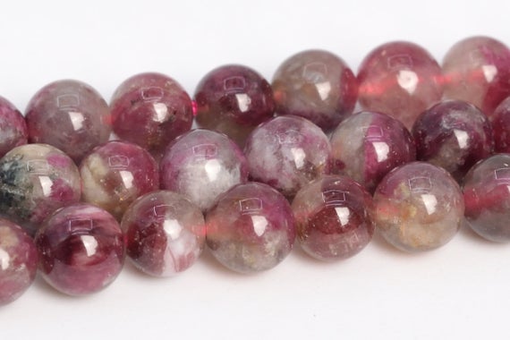 5mm Purple Red Tourmaline Beads Grade A+ Genuine Natural Gemstone Round Loose Beads 15.5"/7.5" Bulk Lot Options (108643)