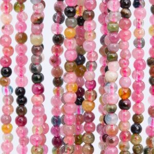 Shop Tourmaline Round Beads! Genuine Natural Multicolor Tourmaline Loose Beads Grade AA Round Shape 2-3MM | Natural genuine round Tourmaline beads for beading and jewelry making.  #jewelry #beads #beadedjewelry #diyjewelry #jewelrymaking #beadstore #beading #affiliate #ad