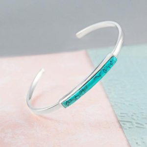 Shop Turquoise Jewelry! Adjustable Turquoise Silver Bangle, Birthstone Cuff Bracelet, Bangle Bracelet, Arm Cuff, Anniversary Gift | Natural genuine Turquoise jewelry. Buy crystal jewelry, handmade handcrafted artisan jewelry for women.  Unique handmade gift ideas. #jewelry #beadedjewelry #beadedjewelry #gift #shopping #handmadejewelry #fashion #style #product #jewelry #affiliate #ad