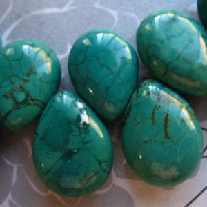 Shop Sale..  6 pcs, TURQUOISE Pear Briolette, Smooth, 17.5×13 mm, Natural Aqua Blue, december birthstone genuine natural wholesale | Natural genuine other-shape Turquoise beads for beading and jewelry making.  #jewelry #beads #beadedjewelry #diyjewelry #jewelrymaking #beadstore #beading #affiliate #ad