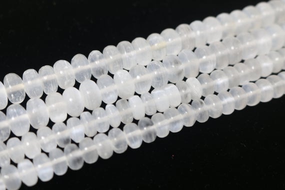 White A+ Rondelle Calcite Gemstone Beads (15.5 Inches Long Strand)