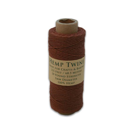 Brown Hemp Twine, 1mm, 225 Ft, Eco-friendly