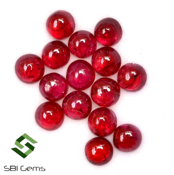 3 Mm Natural Ruby Round Cabochon Lot 15 Pcs 2.53 Cts Calibrated Unheated Loose Gemstones