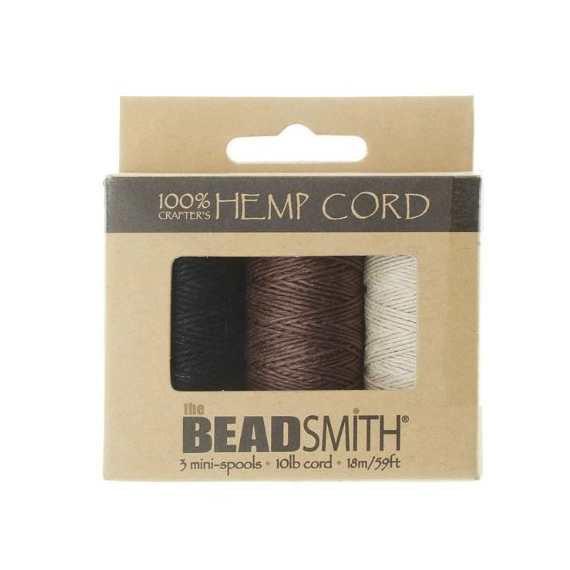 3 Spools Of Hemp Twine Bead Cord, Bakers Twine. 0.5mm Thick 177 Feet